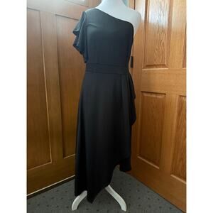 Dokotoo Size Medium Black One Shoulder Dress